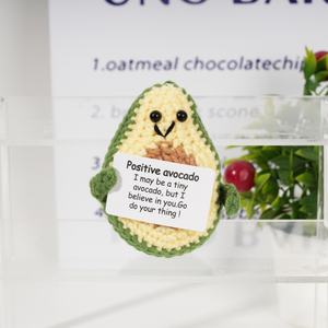 ตุ๊กตาผลไม้กีวีถักด้วยมืองานประดิษฐ์พลังงานเชิงบวกสิ่งทองานฝีมือผ้าทอของเล่นแปลกใหม่ทางอารมณ์ - Product Image 6