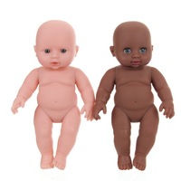 Poupée Reborn Bébé Africain Noir Chauve en Vinyle 30cm, Réaliste, Corps Entièrement Souple, Éveil Précoce, Jeu Parent-Enfant pour Enfants de 4 à 6 Ans