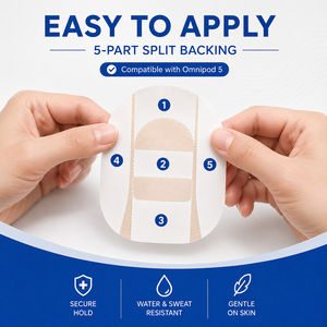 CE Omnipod 5 Patchs adhésifs Omni Pod Dash à séchage rapide, imperméables, avec sangle, pré-découpés, ruban médical anti-transpiration pour capteur - Product Image 3