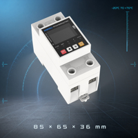 ANDELI Pelindung Tegangan Lebih/Kurang Satu Fasa Meter Energi Digital 63A Arus Maks Kelas Akurasi 1.0 Rentang 0-9999.9 kWh 220V