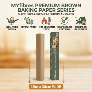 กระดาษรองอบแบบม้วน 30 ซม. x 8 ม. ทนน้ำมัน ไม่ติดกระทะ สำหรับอบและทำอาหาร - Product Image 2