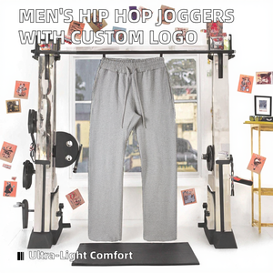Joggers décontractés pour hommes, style streetwear sportif, coupe droite, respirants, anti-plis, avec cordon de serrage, personnalisables, pour le quotidien - Product Image 2