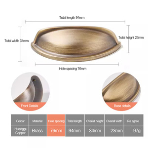 JAYA <strong>Antique</strong> Brass Finish Cabinet <strong>Knobs</strong> with <strong>Backplates</strong> Vintage Single Hole <strong>Drawer</strong> Pulls for Kitchen Wardrobe Dresser Furniture - Product Image 6