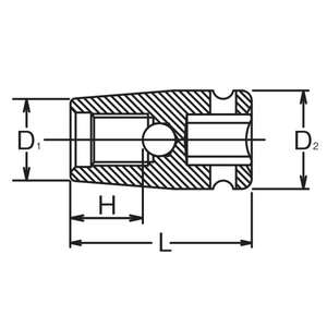 KOKEN - 13103M-7X1.0 3/8 ''Colocador de pernos de impacto-EAN 4991644322718 TOMAS DE IMPACTO Y ACCESORIOS - Product Image 2