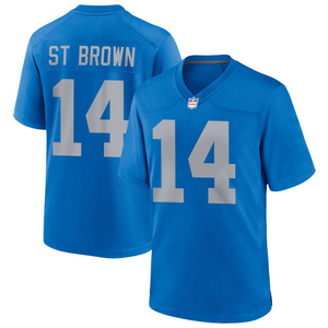Maillot de football américain personnalisé Detroit Bleu 2026 – Tenues brodées et cousues pour jeunes avec logos – Vêtements de sport - Product Image 3