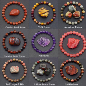 Wholesale 8mm Natural <b>Stone</b> Bead Stretch <b>Bracelet</b>, Healing Aura Crystal <b>Bracelet</b>, Trendy Fashion Women's <b>Gem</b> Jewelry for Daily - Product Image 3