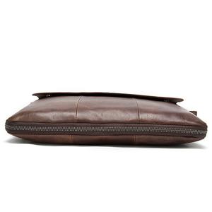 Bán Buôn Giản Dị Cổ Điển Chính Hãng Người Đàn Ông Da Của Crossbody Messenger Túi Có Thể Điều Chỉnh Dây Đeo Flap Vai Satchel Túi Mềm Cho Nam Giới - Product Image 4