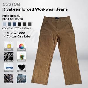 بنطلونات جينز رجالية بمقاسات كبيرة بالجملة، تصميم كلاسيكي نحيف مستقيم، جاهزة للشحن، بنطلونات دينيم رجالية عصرية غير رسمية - Product Image 1