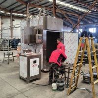 Fumoir industriel automatique à chariot robuste en SUS304 pour ligne de transformation de viande