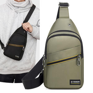 Bolso cruzado a la moda para hombre, bolso pequeño de tela Oxford impermeable para el pecho, para el día a día, viajes, gris, negro, azul, verde - Product Image 5