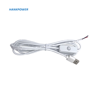 Câble d'alimentation USB à bout ouvert, chargeur avec interrupteur 501, pour bandes lumineuses Led