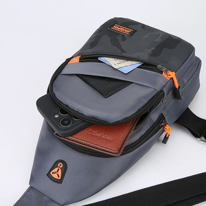 JINGPIN Men's Chest Bag Oxford Cloth Waterproof Ultralight Portable Outdoor Travel Crossbody Bag Army Green Grey Dark Blue Black - Product Image 4