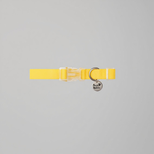 ปลอกคอสุนัขกันน้ำสีเหลืองตัวแอลอุปกรณ์เสริมสำหรับสัตว์เลี้ยงทนทานหรูหราหรูหราเรียบง่ายพิมพ์ลายส่วนบุคคลขนปุยเพื่อนของคุณเคลือบ PVC - Product Image 1