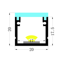 Profilé en aluminium pour éclairage LED linéaire encastré au sol YG-2020D avec diffuseur blanc