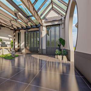 <span class=keywords><strong>Pavillon</strong></span> en aluminium attenant à toit incliné véranda portable véranda avec porte d'entrée à pignon - Product Image 4