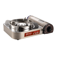 Réchaud à gaz portable miniature pour l'extérieur, fonctionnant avec des cartouches de butane, idéal pour les plats chauds, le camping, les pique-niques et les grillades