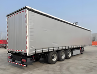 Semi-remorque en acier à quatre essieux, capacité de charge de 60 tonnes, avec pneus 12r22.5, conception robuste de type rideau latéral pour un transport logistique rapide