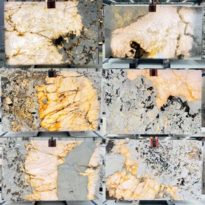 Dalle de quartzite naturel Union Stone Patagonia, luxe, translucide, polie, émaillée, dolomite, pour villas et salles à manger modernes - Product Image 3