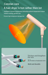 Secador de Pelo Profesional de Pie, Ajustable, Vertical, Manos Libres, con Aire Frío y Caliente, Sin Aspas, 20000 RPM, para Salón - Product Image 5