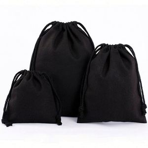 ถุงผ้าแคนวาสขนาดเล็กแบบมีเชือกผูก ผลิตจากผ้าฝ้ายรีไซเคิลได้ 100% ป้องกันฝุ่น พร้อมโลโก้สั่งทำพิเศษ สำหรับบรรจุภัณฑ์ช้อปปิ้งและของขวัญ - Product Image 3