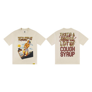 Camiseta de Hombre de Algodón de Manga Corta con Estampado de Grafiti Vintage de Moda Urbana, Camiseta con Estampado de GRAN CANTIDAD de Jarabe para la Tos, ¡Gran Oferta! - Product Image 6