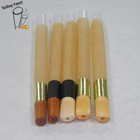 Papier à cigarettes jetable non blanchi en bois, diamètre 10 mm, pour tube à fumer