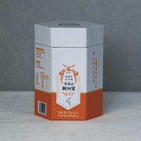 Boîte rigide hexagonale en papier artisanal de luxe, matériaux recyclés personnalisés, pour en-cas, thé, pots de miel, boîtes, cadeaux de Noël