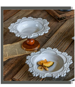 Vajilla de Cerámica Retro para el Hogar, Plato de Sopa Estilo Corte, Plato para Cocina Occidental - Product Image 6