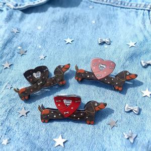 Vente flash, nouveaux motifs créatifs, forme de cœur, grand clip à cheveux en PVC de 12 cm pour femmes, amoureux des animaux, accessoires pour cheveux et maintien des cheveux - Product Image 2