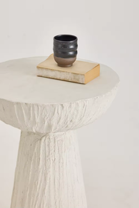 Mesa de Centro Minimalista de Concreto, Estilo Moderno de Mediados de Siglo, Mesa de Centro Blanca - Product Image 2