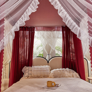 Đẹp Sang Trọng Lớn Muỗi Lưới Giường Lều Xách Tay Có Thể Gập Lại Muỗi <span class=keywords><strong>Net</strong></span> Cho Giường Với Ba Lan - Product Image 6