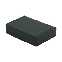 Vente en gros de boîte postale en carton ondulé noir de luxe finition mate emballage personnalisé pour vêtements noirs de luxe cils fourrure