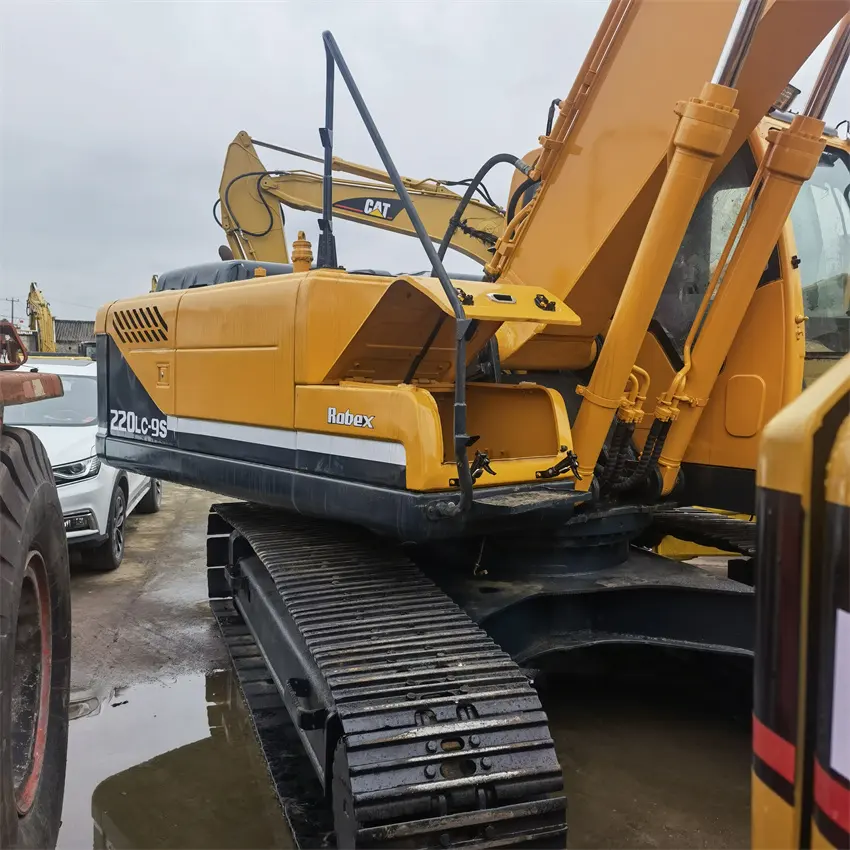 Orijinal 22 Ton Hyundai hafriyat makinesi ikinci el Hyundai 220 güney kore HYUNDAI kullanılmış ekskavatör