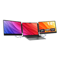Moniteur LCD IPS portable à double écran de 14 pouces 1080P 60Hz 13-17 "Compatible avec ordinateur portable Haut-parleur intégré Type-C pour mobile de jeu