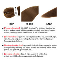 Extensions de cheveux synthétiques pré-étirées classiques Coda 26 pouces 90 grammes, noires, roses, bleues, violettes, ignifuges, pour tresses, avec bandeau