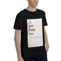 Haute qualité 100% coton 180gsm T-Shirts à la demande POD DTF impression motif solide avant arrière conception transfert de chaleur tissu tricoté