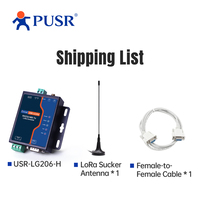 Convertisseur PUSR RS232/RS485 vers LoRa avec chipset SX1262, alimentation DC 9-36V, modem LoRa point-à-point/multipoint/gateway 6km USR-LG206-H