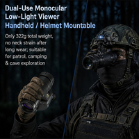 Lunettes de vision nocturne tactiques FOM1600 GEN2, portée 1 km, légères (300 g), monoculaires, montées sur casque, pour la chasse