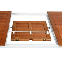 Table à manger extensible en bois d'eucalyptus pour l'extérieur HOMFUL