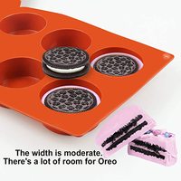 Moule à Gâteau Cylindre Rond 6 Cavités Moule à Chocolat pour Muffin Cupcake Brownie Gâteau Pudding Cercle Moule en Silicone
