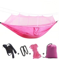 Hamac moustiquaire pour le camping en plein air, hamac suspendu pour les voyages avec filet en nylon et polyester 210T