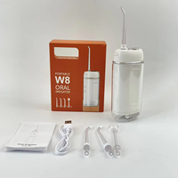 Irrigateur buccal sans fil W8, irrigateur dentaire portable rechargeable, nettoyeur de dents, 4 modes, 190 ml, USB, voyage, IPX7