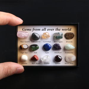 Wholesale Natural Fossils Semi-precious Gemstone Labradorite Rose Quartz Healing <b>Crystal</b> Tumbled Stone Gift Box for Gift - Product Image 2