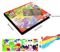 XinyiArt Kit d'art pour débutants 150 pièces, trousse de dessin et fournitures artistiques avec crayons, fusains et pastels à l'huile pour enfants, filles, garçons, adolescents et artistes