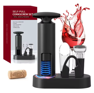 Chine prix d'usine 2-en-1 ouvre-vin cadeau de noël ouvre bouteille tire-bouchon avec coupe-feuille NP10242 - Product Image 3