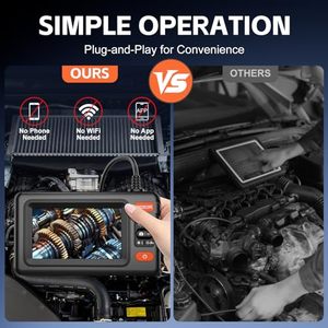 Dual Lens <strong>Endoscope</strong> Camera With Light 1920P HD Borescope Inspection Camera With 4.3&quot; 8 Adjustable LEDs 16.4FT Semi-Rigid Cable - Product Image 5