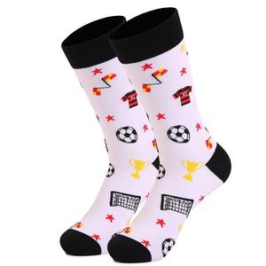 Chaussettes de football amusantes, hautes jusqu'aux cuisses, avec imprimé coloré pour le jour du match - Product Image 3