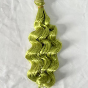 Perruque pour poupée BJD SD, fibre haute température, <span class=keywords><strong>boucles</strong></span> en forme de nouilles, 15 cm, mèche de <span class=keywords><strong>cheveux</strong></span> synthétiques pré-collée pour la fabrication de poupées DIY - Product Image 5