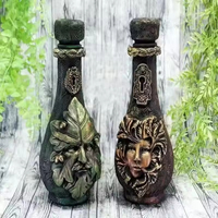 Nouvelle Bouteille Sorcière Décorative Céleste, Pot à Potion Lune, Sculpture Gothique de Sorcellerie, Ornement de Décoration d'Intérieur