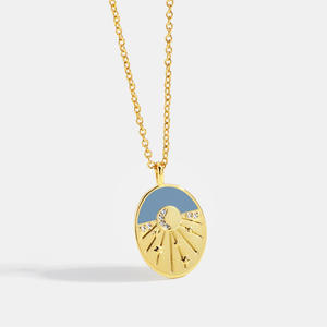 Hot Selling Trendy Claw Setting Pendant Necklace Best Valentine's Day Gift for Women with Brass and Zircon Link Chain - Product Image 2